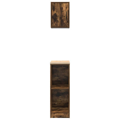 Garagenschränke 2 Stk. Räuchereiche Holzwerkstoff