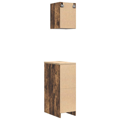 Garagenschränke 2 Stk. Räuchereiche Holzwerkstoff