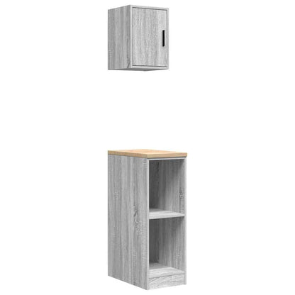 Garagenschränke 2 Stk. Grau Sonoma Holzwerkstoff