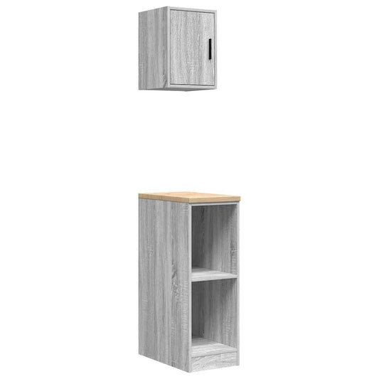 Garagenschränke 2 Stk. Grau Sonoma Holzwerkstoff