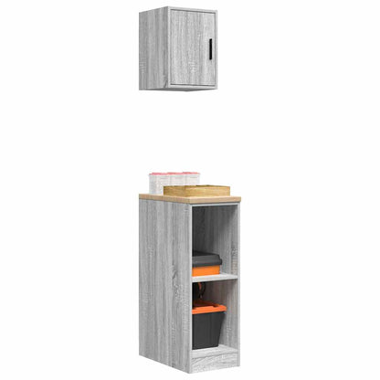 Garagenschränke 2 Stk. Grau Sonoma Holzwerkstoff