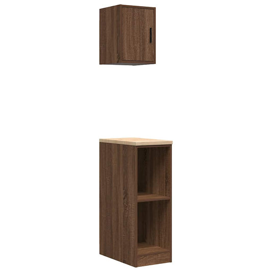Garagenschränke 2 Stk. Braun Eichen-Optik Holzwerkstoff