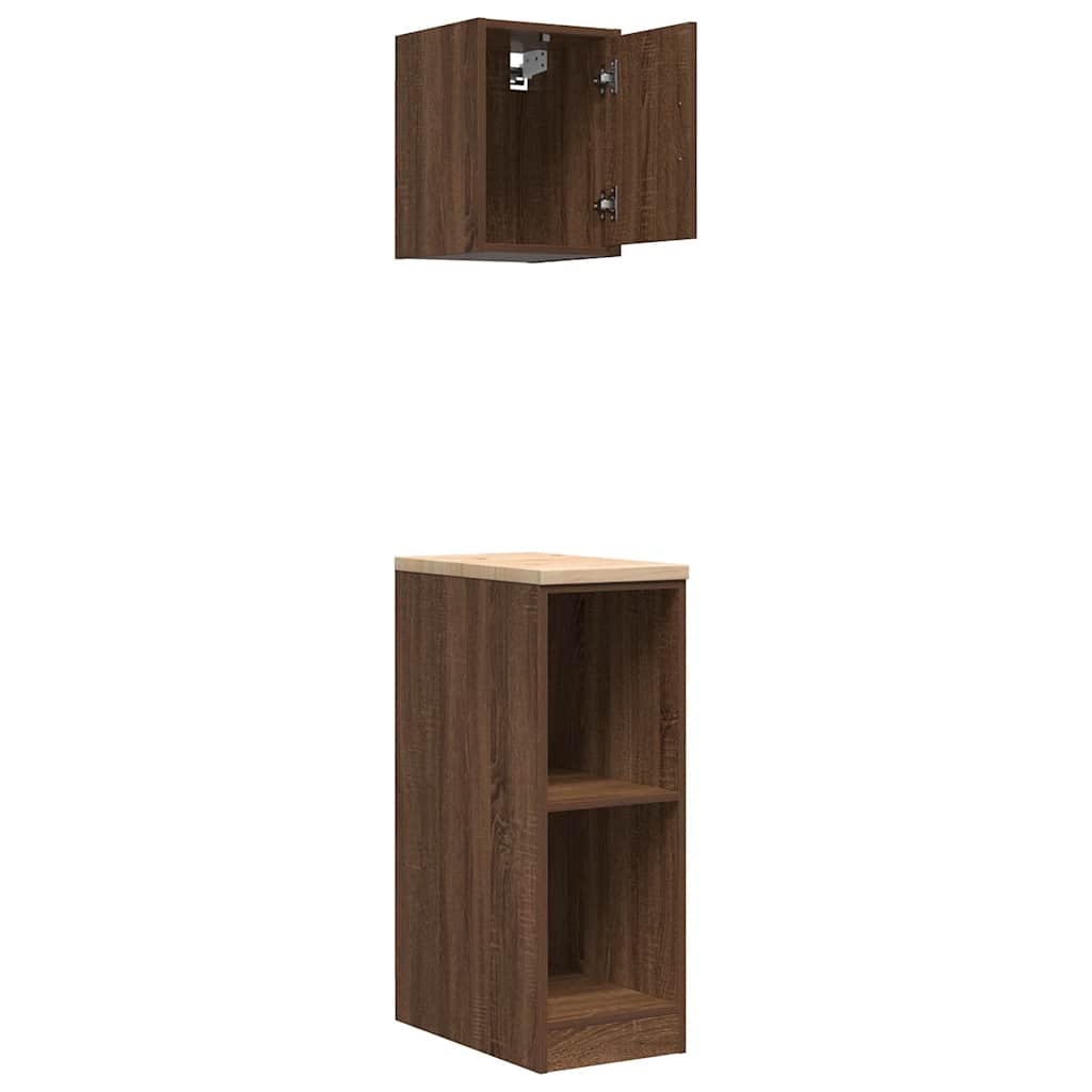 Garagenschränke 2 Stk. Braun Eichen-Optik Holzwerkstoff