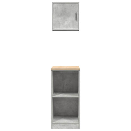 Garagenschränke 2 Stk. Betongrau Holzwerkstoff