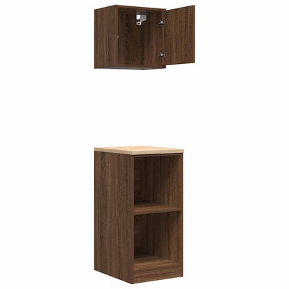 Garagenschränke 2 Stk. Braun Eichen-Optik Holzwerkstoff