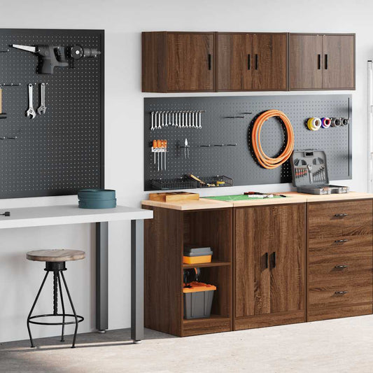 Garagenschränke 2 Stk. Braun Eichen-Optik Holzwerkstoff