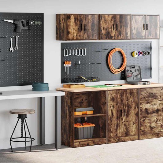 Garagenschränke 2 Stk. Räuchereiche Holzwerkstoff