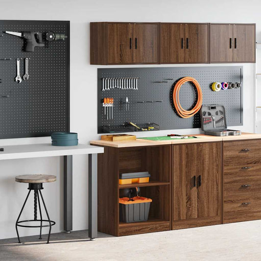 Garagenschränke 2 Stk. Braun Eichen-Optik Holzwerkstoff