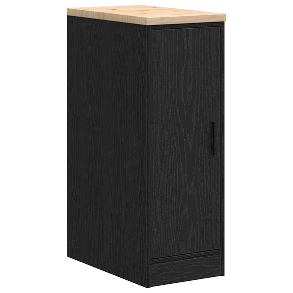 Garagenschränke 2 Stk. Schwarz Holzwerkstoff