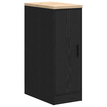 Garagenschränke 2 Stk. Schwarz Holzwerkstoff