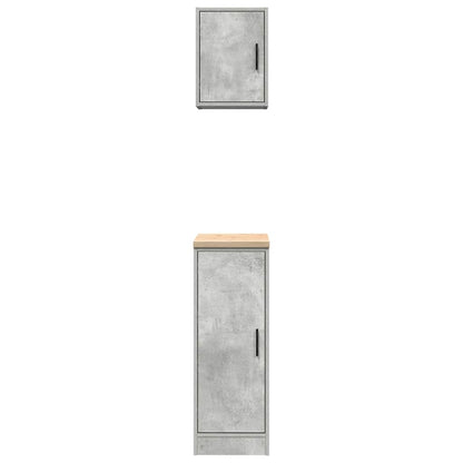 Garagenschränke 2 Stk. Betongrau Holzwerkstoff