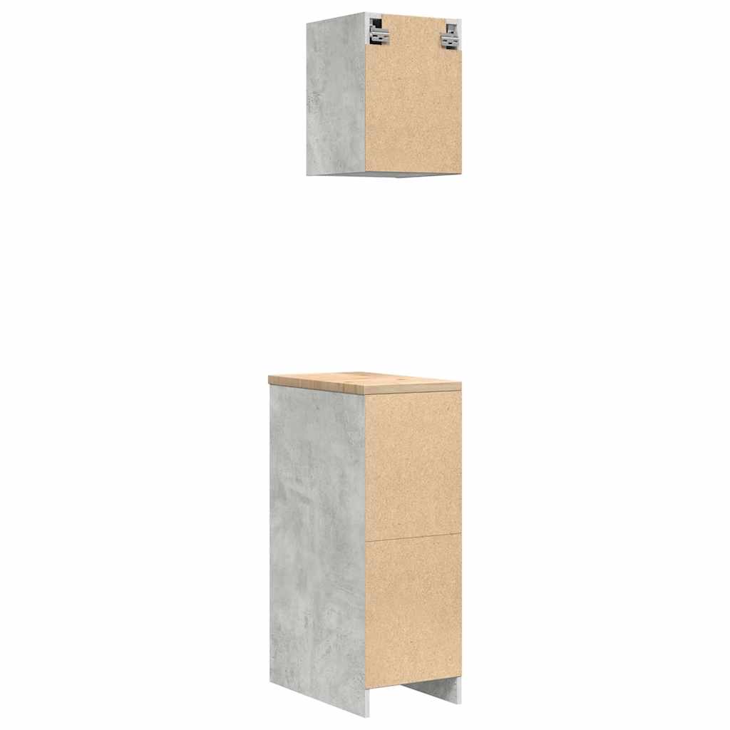 Garagenschränke 2 Stk. Betongrau Holzwerkstoff