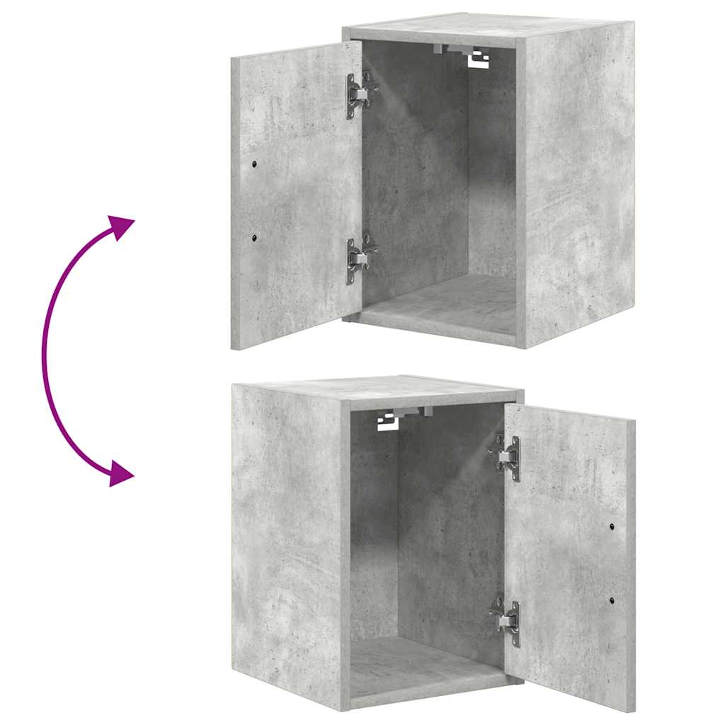 Garagenschränke 2 Stk. Betongrau Holzwerkstoff