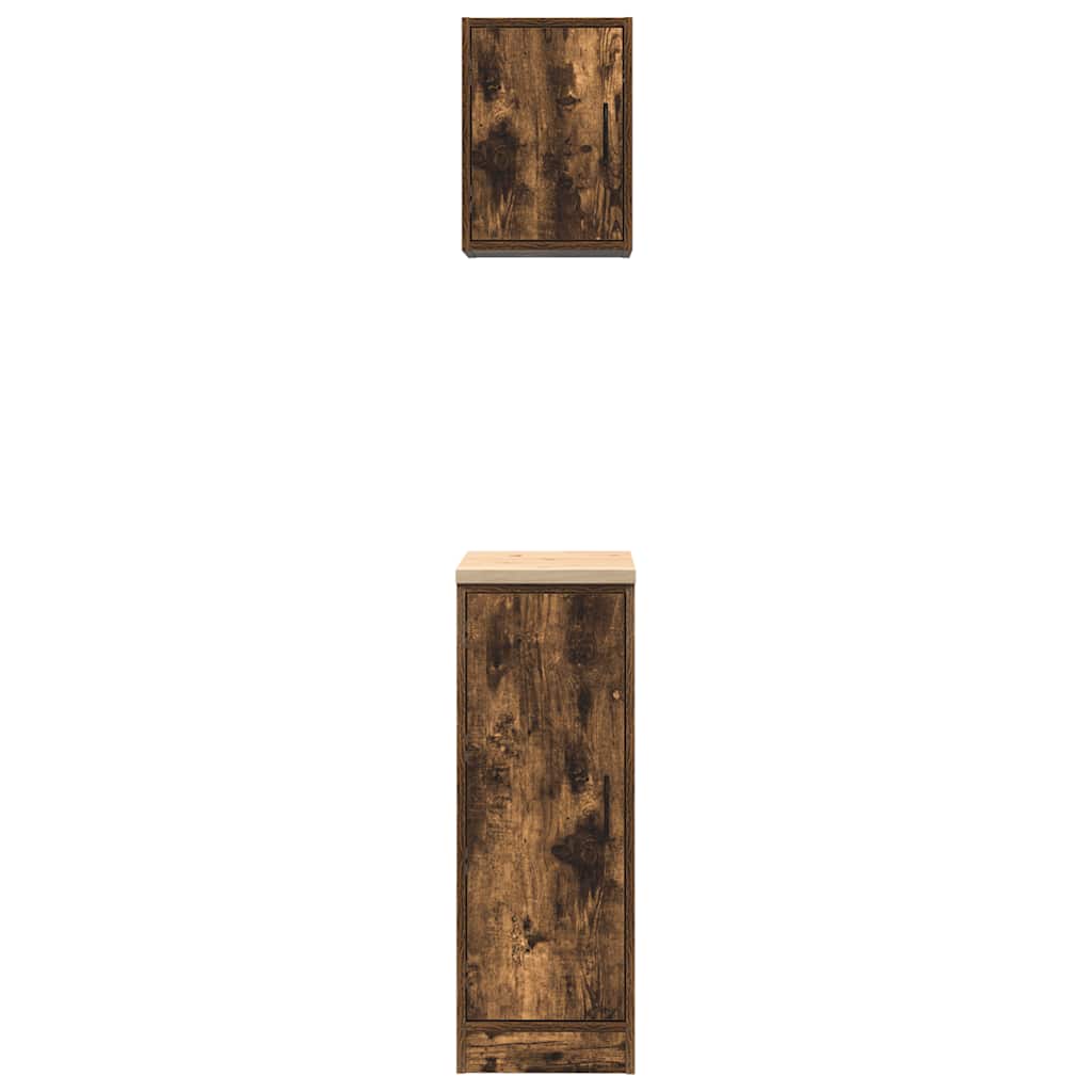 Garagenschränke 2 Stk. Räuchereiche Holzwerkstoff
