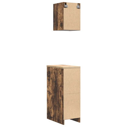 Garagenschränke 2 Stk. Räuchereiche Holzwerkstoff