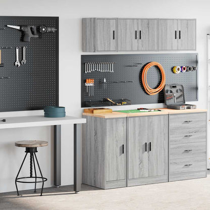 Garagenschränke 2 Stk. Grau Sonoma Holzwerkstoff