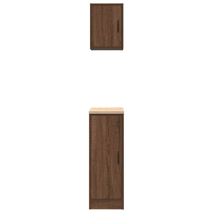 Garagenschränke 2 Stk. Braun Eichen-Optik Holzwerkstoff