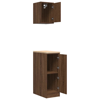 Garagenschränke 2 Stk. Braun Eichen-Optik Holzwerkstoff