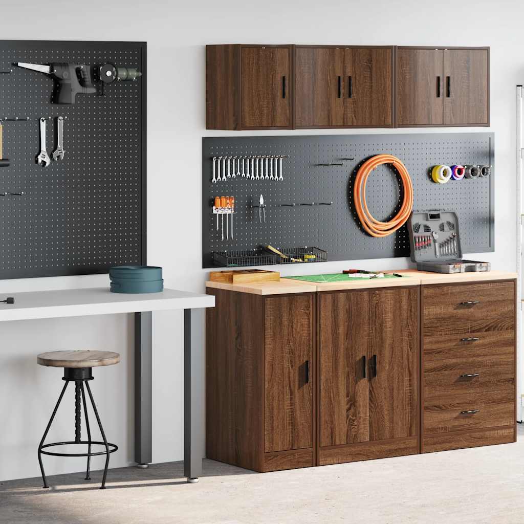 Garagenschränke 2 Stk. Braun Eichen-Optik Holzwerkstoff