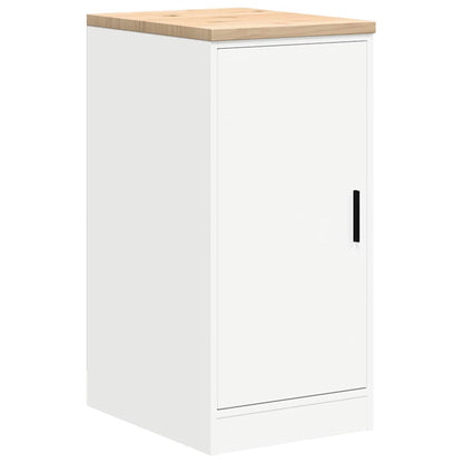 Garagenschränke 2 Stk. Weiß Holzwerkstoff