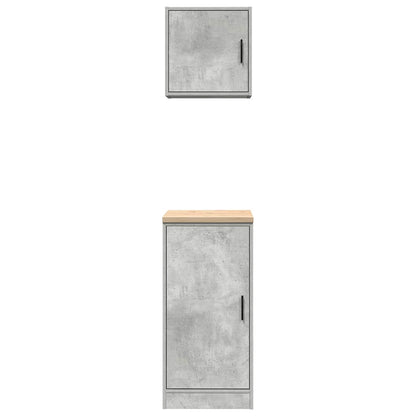 Garagenschränke 2 Stk. Betongrau Holzwerkstoff