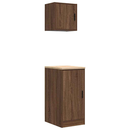 Garagenschränke 2 Stk. Braun Eichen-Optik Holzwerkstoff