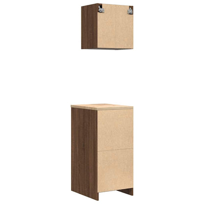 Garagenschränke 2 Stk. Braun Eichen-Optik Holzwerkstoff