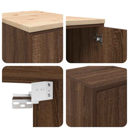 Garagenschränke 2 Stk. Braun Eichen-Optik Holzwerkstoff