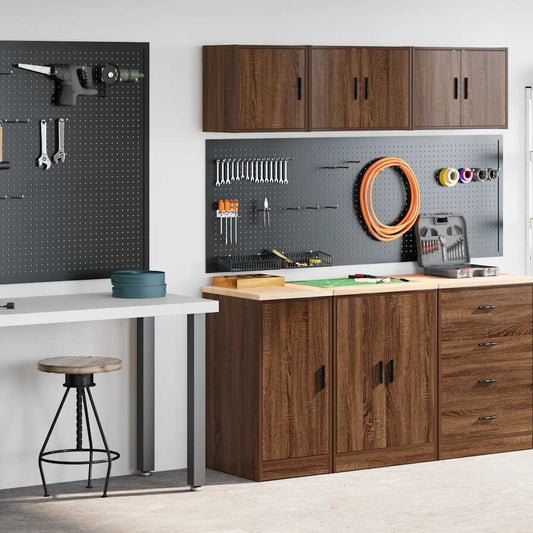 Garagenschränke 2 Stk. Braun Eichen-Optik Holzwerkstoff