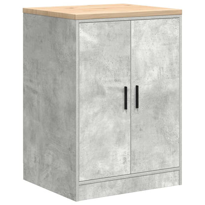 Garagenschränke 2 Stk. Betongrau Holzwerkstoff