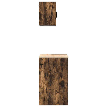 Garagenschränke 2 Stk. Räuchereiche Holzwerkstoff