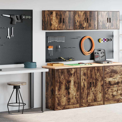 Garagenschränke 2 Stk. Räuchereiche Holzwerkstoff