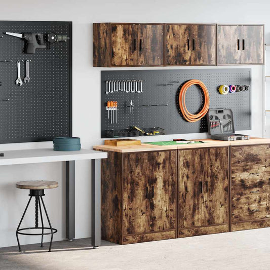 Garagenschränke 2 Stk. Räuchereiche Holzwerkstoff