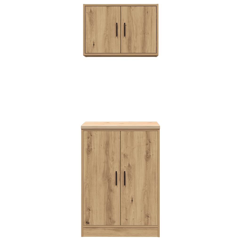 Garagenschränke 2 Stk. Artisan-Eiche Holzwerkstoff