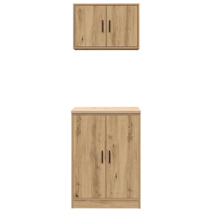 Garagenschränke 2 Stk. Artisan-Eiche Holzwerkstoff