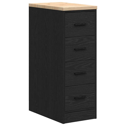 Garagenschränke 2 Stk. Schwarz Holzwerkstoff