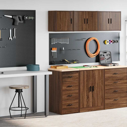 Garagenschränke 2 Stk. Braun Eichen-Optik Holzwerkstoff