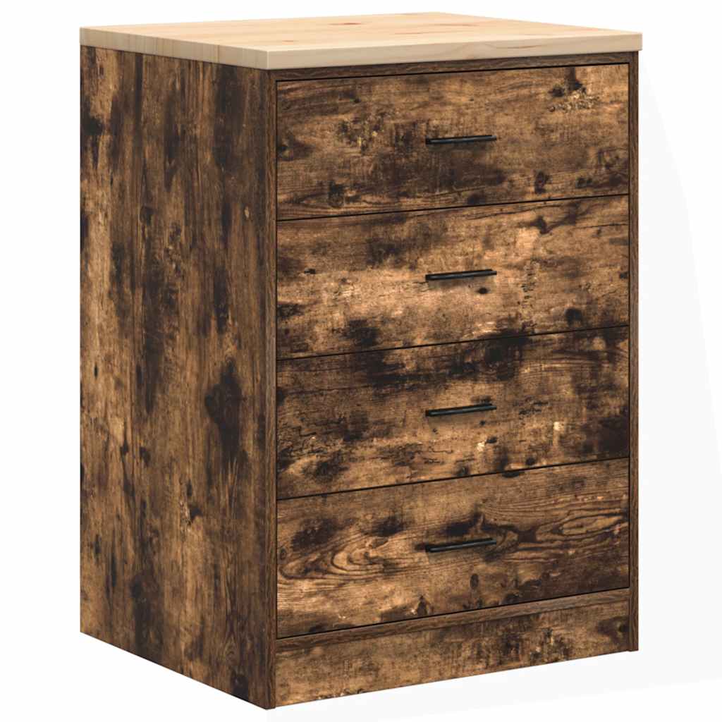 Garagenschränke 2 Stk. Räuchereiche Holzwerkstoff