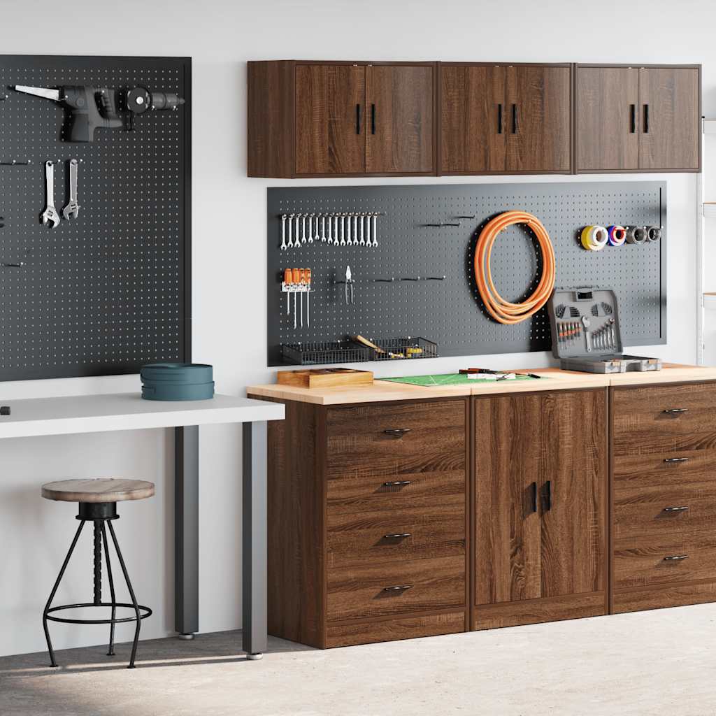 Garagenschränke 2 Stk. Braun Eichen-Optik Holzwerkstoff