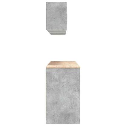 Garagenschränke 6 Stk. Betongrau Holzwerkstoff