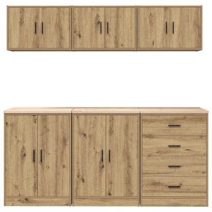 Garagenschränke 6 Stk. Artisan-Eiche Holzwerkstoff