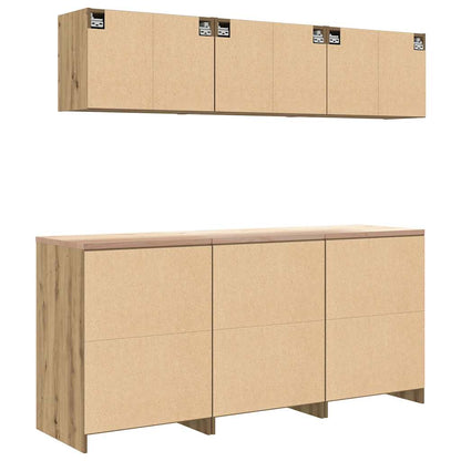 Garagenschränke 6 Stk. Artisan-Eiche Holzwerkstoff