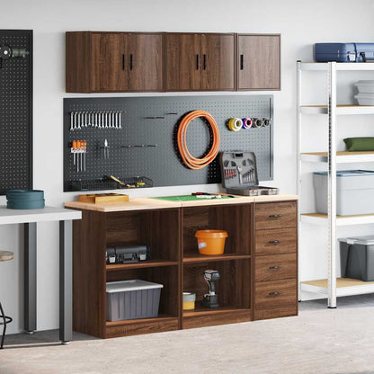 Garagenschränke 6 Stk. Braun Eichen-Optik Holzwerkstoff