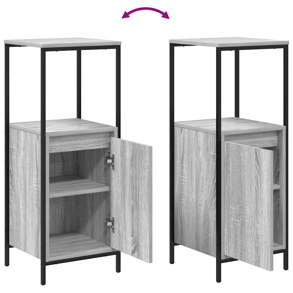 Badezimmermöbel Set 5 pcs Grau 76,5 x 35 x 95 cm Holzwerkstoff