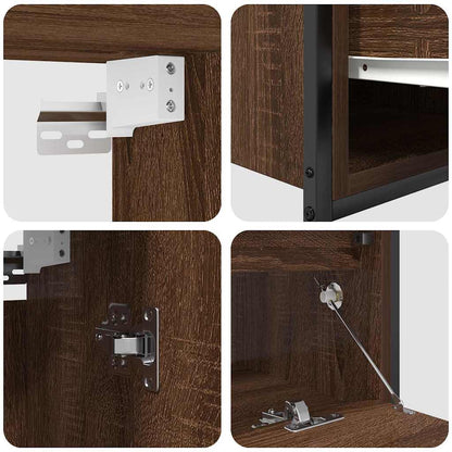 Badezimmermöbel Set 5 pcs Braun 76,5 x 35 x 95 cm Holzwerkstoff
