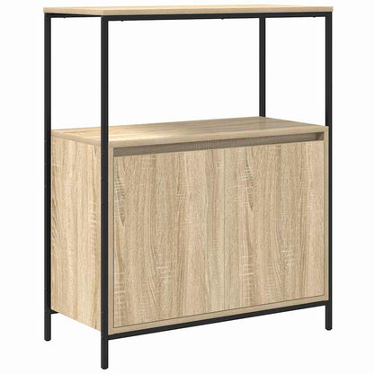 Badezimmermöbel Set mit Regal 5 pcs Sonoma-Eiche und Schwarz