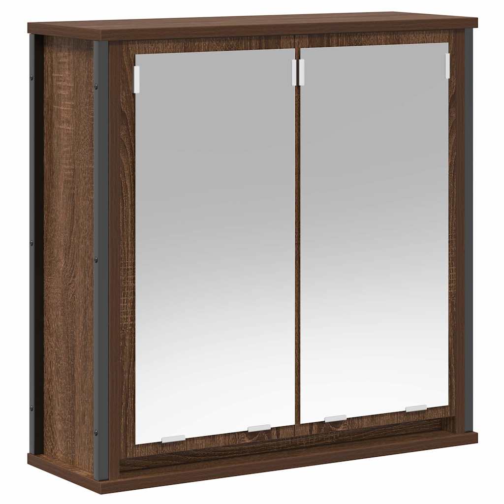 2-delt Badeværelsesmøbelsæt Brown Oak Look Træmateriale