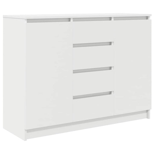 Sideboard mit Schubladen Weiß 100,5x35x76 cm Holzwerkstoff
