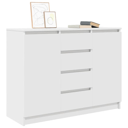 Sideboard mit Schubladen Weiß 100,5x35x76 cm Holzwerkstoff