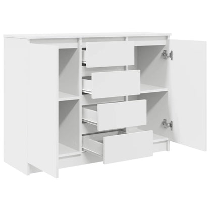 Sideboard mit Schubladen Weiß 100,5x35x76 cm Holzwerkstoff